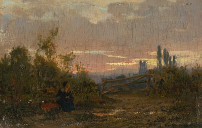 Landscape at Dusk by László Paál